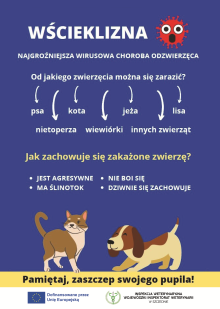 Akcja informacyjna Wojewódzkiego Inspektoratu Weterynarii w Szczecinie dotycząca wścieklizny